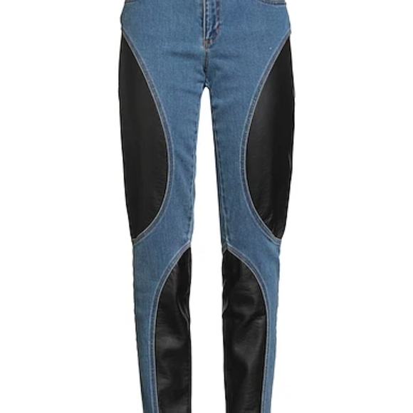 Versace Blue and Black Skinny Jeans